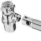 Sifão Sanfonado Com Copo 49cm Cromado | Astra | Kit C/ 2 Un